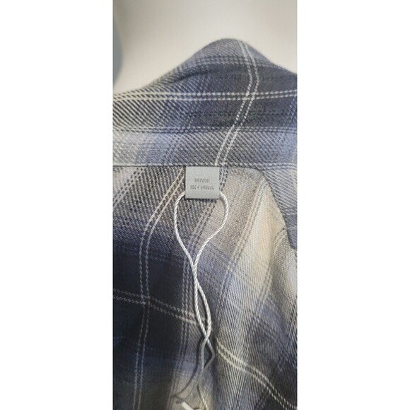 Vince Medium Duster Dress wrap plaid sleeveless belt adjustable open - Picture 9 of 10